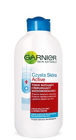 Garnier, Czysta Skóra Active, Tonik matujący i redukujący niedoskonałości, 200 ml Garnier