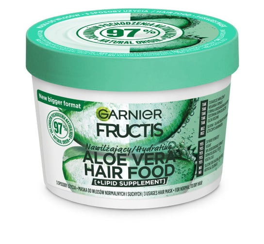 Garnier, Fructis Aloe Hair Food, Maska do włosów normalnych i suchych, 400 ml Garnier