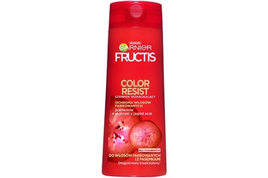 Garnier, Fructis Color Resist, Szampon wzmacniający do włosów farbowanych i z pasemkami, 250 ml Garnier