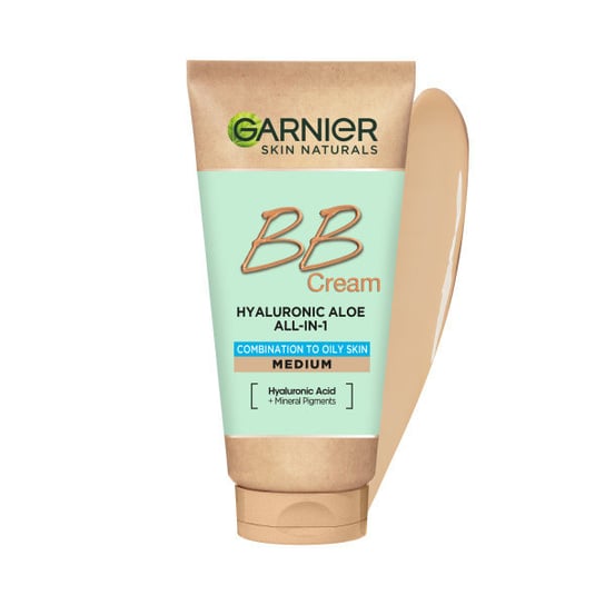 Garnier, Hyaluronic Aloe All-In-1 BB Cream, Nawilżający krem BB dla skóry tłustej i mieszanej Śniady, 50 ml Garnier