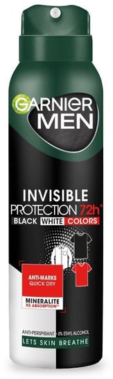 Garnier, Men, Dezodorant spray Invisible Protection 72h Black,White,Colors, 150 ml Garnier