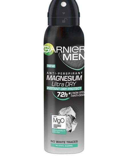 Garnier, Men Magnesium Ultra Dry 72h, Antyperspirant w spray'u, 150 ml Garnier