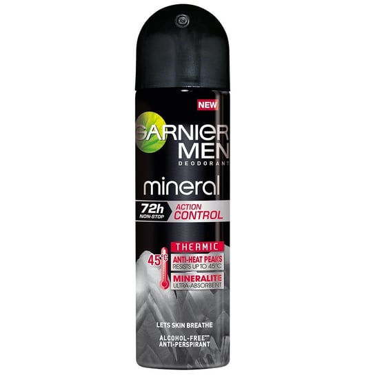 Garnier, Men Mineral Action Control Thermic, Antyperspirant w spray'u, 150 ml Garnier