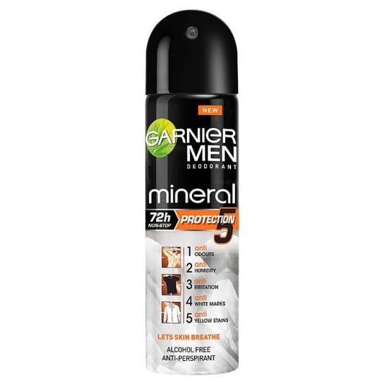 Garnier, Men Mineral Protection 5, Antyperspirant w sprayu, 150 ml Garnier