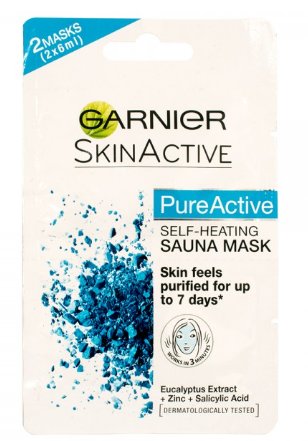 Garnier Pure, Aktywna Samorozgrzewająca Maska Glinkowo-ziemna Do Cery Tłustej, 12ml Garnier