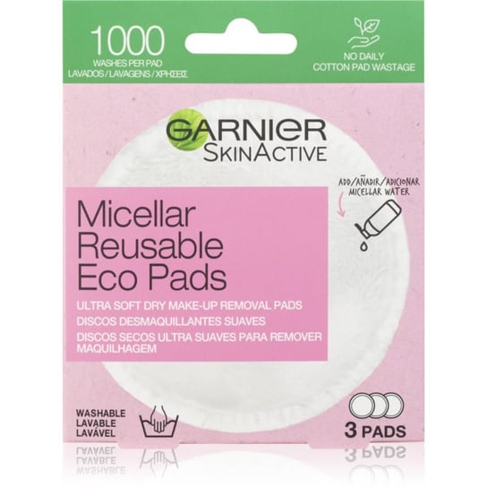 Garnier Skin Active płatki do demakijażu z mikrofibry wielokrotnego użytku 3 szt. Garnier