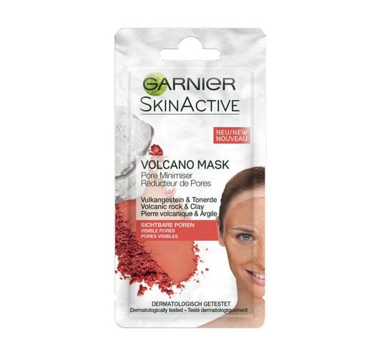 Garnier, Skin Active, Zmniejszająca pory maseczka ze skałą wulkaniczną, 8 ml Garnier