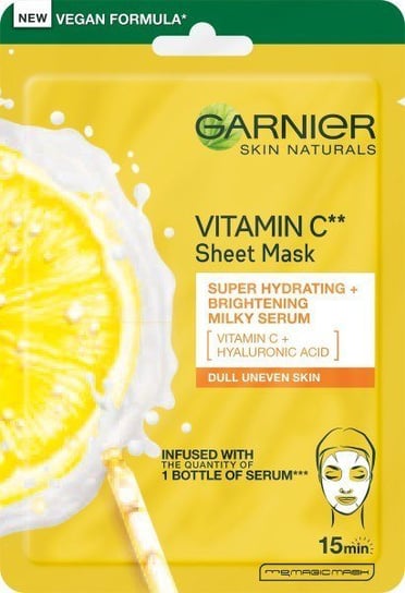 Garnier, Skin Naturals Vitamin C, Maska na tkaninie intensywnie nawilżająca, 28 g Garnier