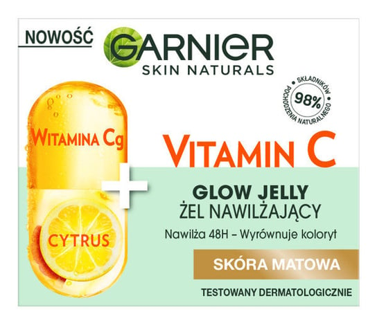 Garnier, Skin Naturals, Żel nawilżający do twarzy Witamina Cg + Cytrus, 50 ml Garnier