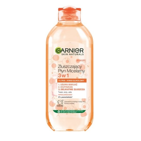 Garnier, Skin Naturals, Złuszczający płyn micelarny 3w1, 400 ml Garnier