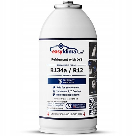 Gaz do nabicia klimatyzacji EasyKlima R134A 450 ml EasyKlima