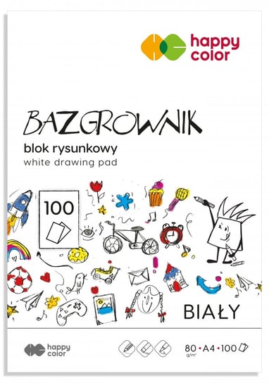 GDD, Blok Rysunkowy A4/100K Bia 80G Happy Color Happy Color