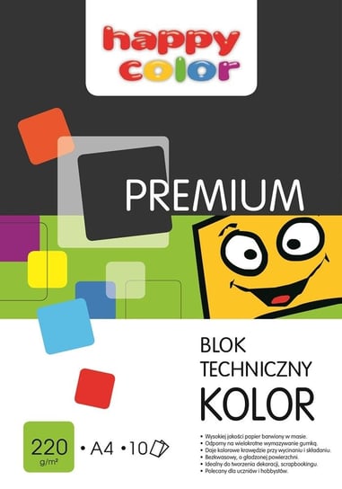 GDD, blok techniczny kolorowy, format A3, Premium Happy Color