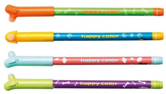 GDD, długopis usuwalny "Pieski", niebieski, mix wzorów Happy Color