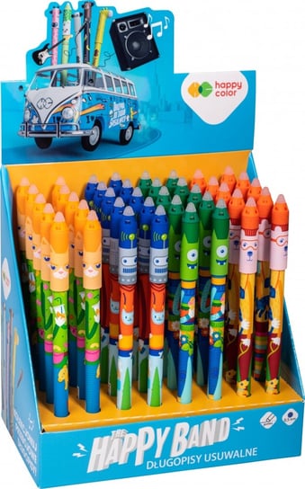 GDD, Długopis wymazywalny, Cool Gang, 0,5 mm, Happy Color, niebieski, 40 szt. GDD