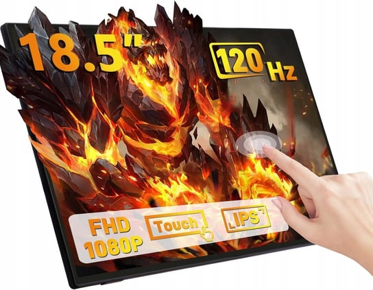 GeeekPi Przenośny monitor 18,5'' 1920x1080 IPS ekran dotykowy 120 Hz 1080p Inna marka