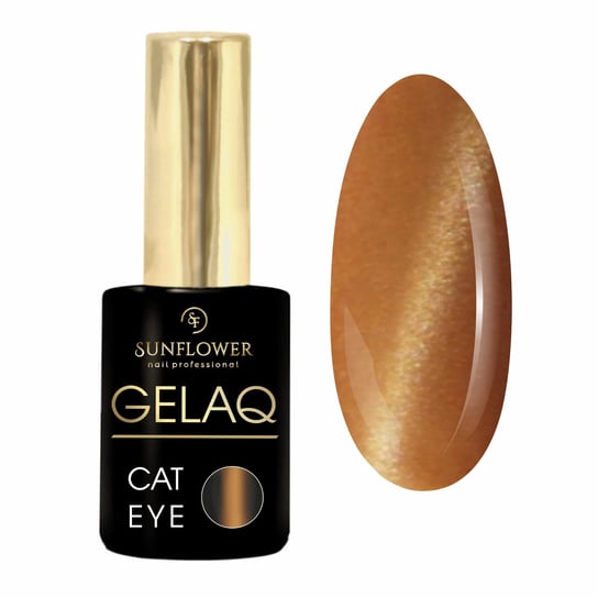 Gelaq, Cat Eye Magnetic M01  - Lakier Hybrydowy Magnetyczny Kocie Oko UV / Led SUNFLOWER