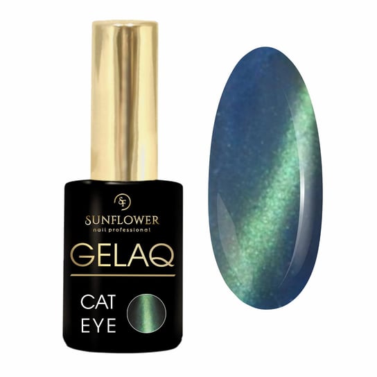 Gelaq, Cat Eye Magnetic M02 - Lakier Hybrydowy Magnetyczny Kocie Oko UV / Led SUNFLOWER