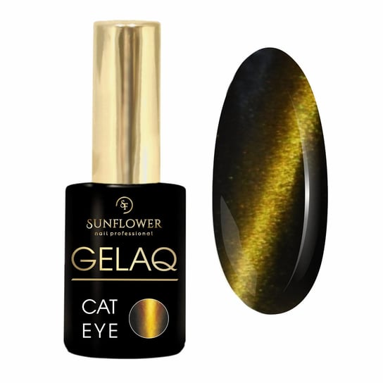 Gelaq, Cat Eye Magnetic M05 - Lakier Hybrydowy Magnetyczny Kocie Oko UV / Led SUNFLOWER