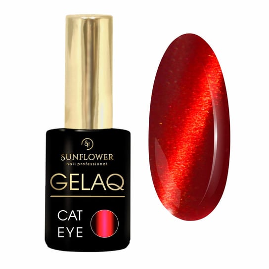 Gelaq, Cat Eye Magnetic M06 - Lakier Hybrydowy Magnetyczny "Kocie Oko" UV / Led SUNFLOWER