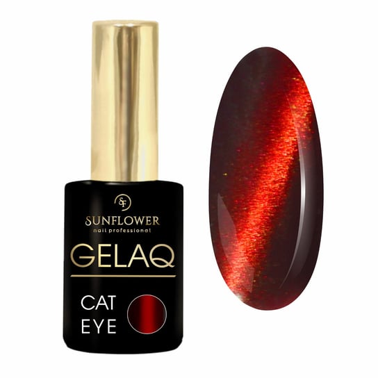 Gelaq, Cat Eye Magnetic M07 - Lakier Hybrydowy Magnetyczny "Kocie Oko" UV / Led SUNFLOWER