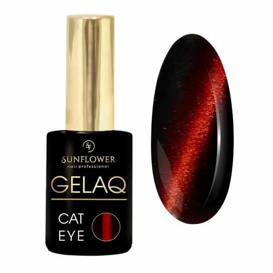 Gelaq, Cat Eye Magnetic M08 - Lakier Hybrydowy Magnetyczny "Kocie Oko" UV / Led SUNFLOWER