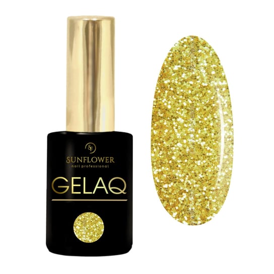 Gelaq, Glitter Nr 273         Lakier Hybrydowy  UV - Złoty Brokat SUNFLOWER