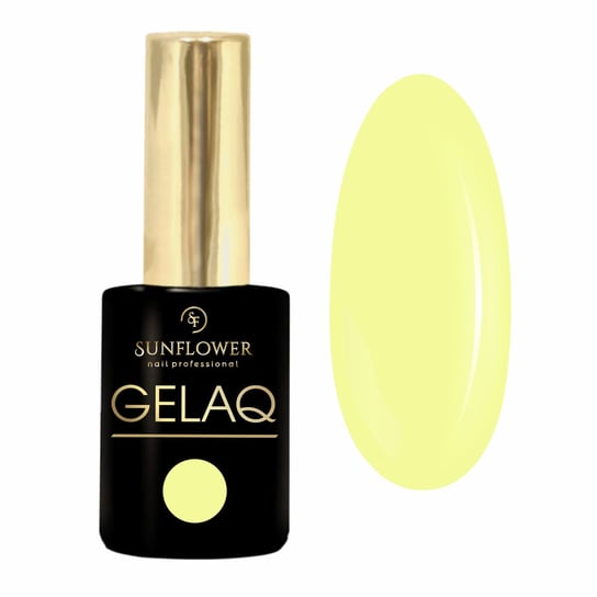Gelaq, Nr 128   Lakier Hybrydowy  UV - Rozbielony Neon Żółty SUNFLOWER