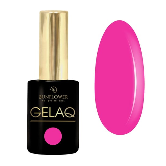 Gelaq, Nr 129   Lakier Hybrydowy  UV - Rozbielony Neon Różowy SUNFLOWER