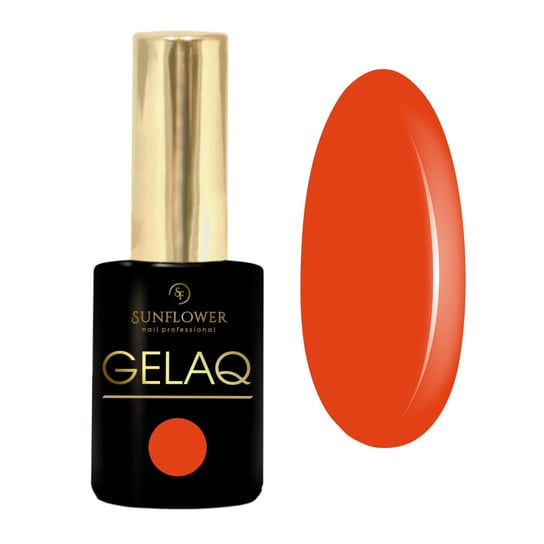 Gelaq, Nr 148  Lakier Hybrydowy  UV - Ciemny Neonowy Pomarańcz SUNFLOWER