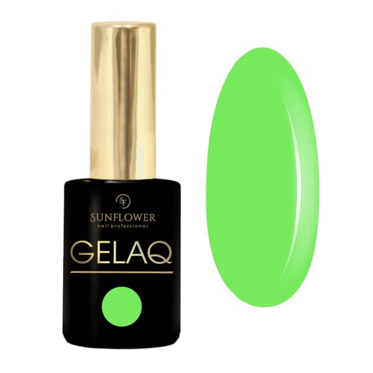 Gelaq, Nr 151       Lakier Hybrydowy UV - Neon Jasny Zielony SUNFLOWER