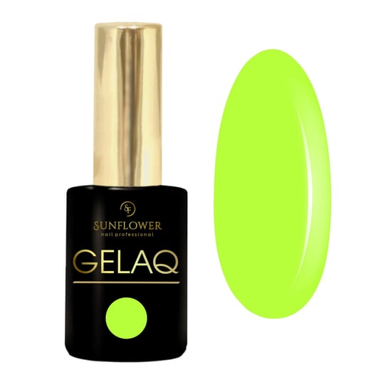Gelaq, Nr 154       Lakier Hybrydowy UV - Neonowa Limonka SUNFLOWER