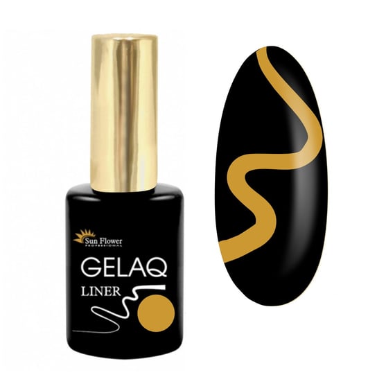 Gelaq, Nr 192 Liner  Lakier Hybrydowy UV - Złoty Thin Brush SUNFLOWER