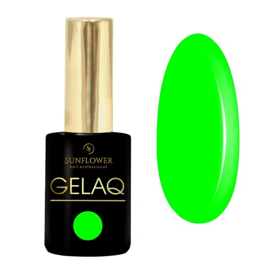 Gelaq, Nr 251 Neon    Lakier Hybrydowy UV - Neon Zielony SUNFLOWER