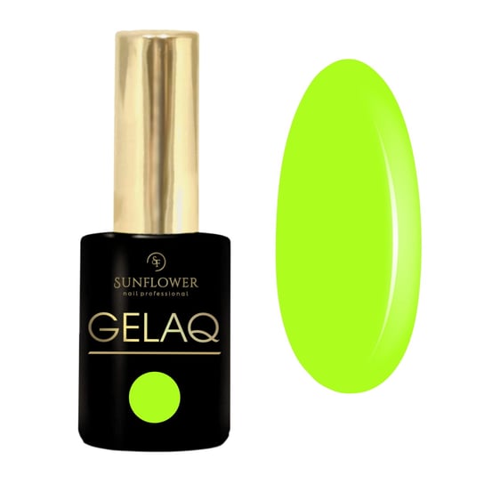 Gelaq, Nr 309  Lakier Hybrydowy UV - Neonowe Zielone Jabłuszko SUNFLOWER