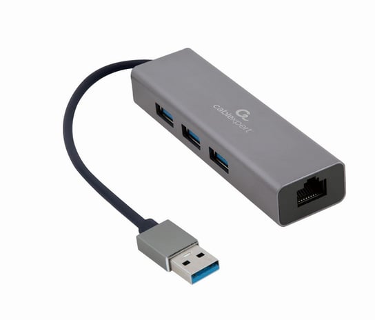 Gembird, Adapter USB-AM to LAN GbE Hub 3xUSB 3.0 Gembird