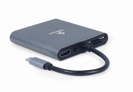 Gembird, Adapter USB-C Hub HDMI USB-C PD VGA USB 3.0 Audio Card Gembird