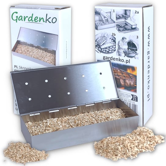 Generator Dymu do Grilla z Zrębkami Olcha Buk – Pudełko wędzarnicze (Smoker Box) - Wędzarnia BBQ do Grilli Gazowych i Węglowych Gardenko