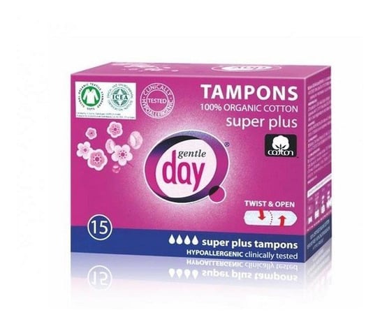 Gentle Day Tampons tampony 100% bawełny eco super plus 15szt Gentle Day