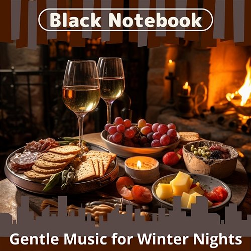 Gentle Music for Winter Nights Black Notebook