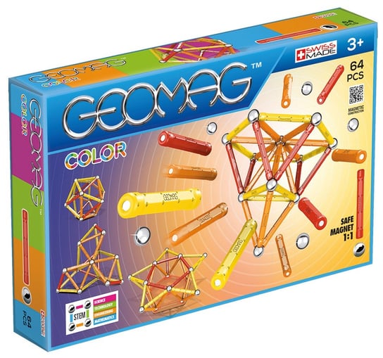 Geomag Color, klocki magnetyczne GEO-262 Geomag