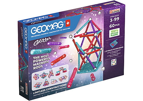 Geomag,  Glitter Recycled 60 pcs, G536 Geomag