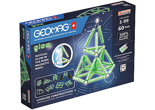 Geomag,  Glow Recycled 60 pcs, G338 Geomag