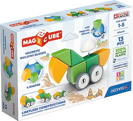 Geomag, klocki konstrukcyjne Magicube 4 Shapes Recycled Wheels 13 pcs, G202 Geomag