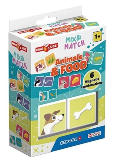 Geomag, klocki magnetyczne, Magicube Mix & Match Animals & Food, 2 elementy Geomag