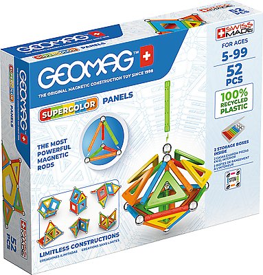 Geomag, klocki magnetyczne Supercolor Panels Recycled 52el, G378 Geomag