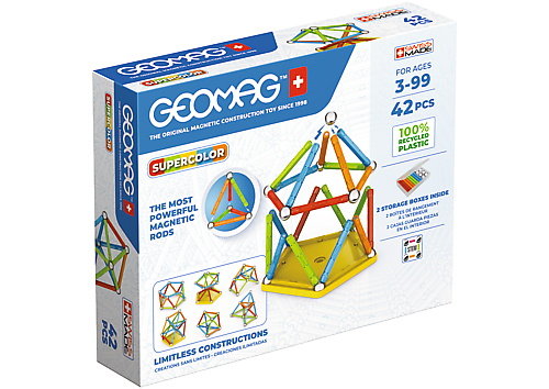 Geomag,  Supercolor Panels Recycled 42 pcs, G383 Geomag