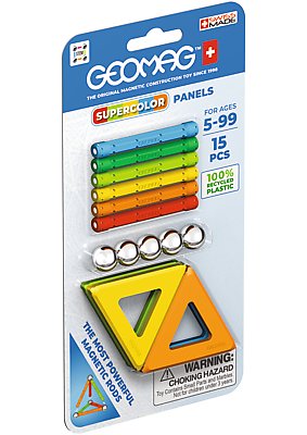 Geomag,  Supercolor Panels Recycled Blister 15 pcs, G376 Geomag