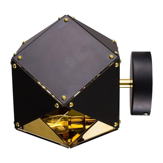 Geometryczna lampa ścienna ST-8861-1 metalowy kinkiet czarny Step Into Design