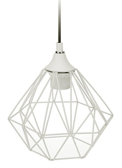 Geometryczna lampa wisząca, biała, 21x21 cm King Home